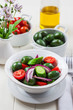 Photo: Greek salad with green olives Greek salad with green olives