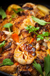 Photo: Roasted roasted rabbit on vegetables Roasted roasted rabbit on vegetables