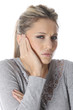 Model Released. Young Woman with Toothache