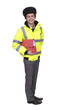 Photo: Man Wearing Security Jacket Holding Folder Man Wearing Security Jacket Holding Folder