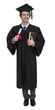 Photo: Happy Male Graduate Holding His Diploma And Book Happy Male Graduate Holding His Diploma And Book