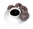 Coffee and chocolate donuts