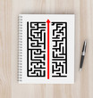 Photo: notebook with maze notebook with maze