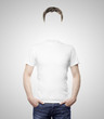 man standing without a face
