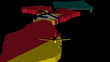 Plane taking off from Mozambique map flag animation