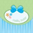 Greeting card with the birth of a boy