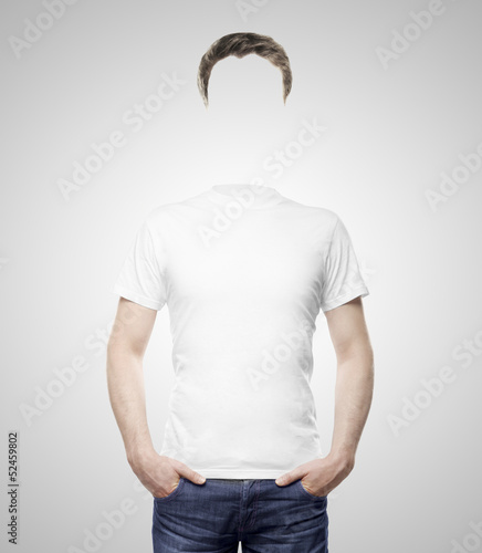 Photo: man standing without a face man standing without a face