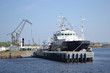 Ship on the pier in Kronstadt