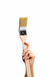 Foto: Hand mit Maler Pinsel freigestellt Hand mit Maler Pinsel freigestellt