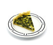 Spinach Quiche Pie On Plate