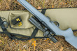 A fragment of a rifle with telescopic sight