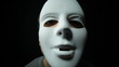 Scary masked man over dark background
