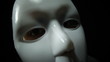 Scary horror masked man looking at you