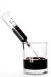Disposable syringe isolated on a white background