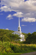Stowe Community Church in the early fall