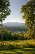 Stowe Community Church in the early fall
