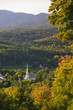 Stowe Community Church in the early fall