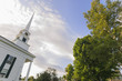 Stowe Community Church in late summer.