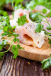 pieces of raw fillet of pike