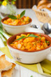 Photo: potato soup cooked in the oven with carrots potato soup cooked in the oven with carrots