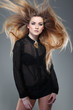 A photo of beautiful girl is in fashion style, glamour