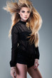 A photo of beautiful girl is in fashion style, glamour