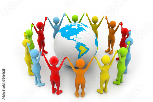 Illustration: World partnership. World partnership.
