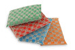Plastic sponges of different colors with metal