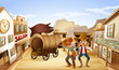 Two dangerous armed men near the saloon bar