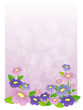A purple stationery with flowers