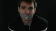 Scared kidnapped man