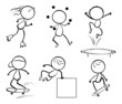 Silhouettes of the different activities