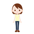 ジーンズをはいた若い女性