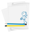 Vector: A paper with a girl holding a basket of flower A paper with a girl holding a basket of flower