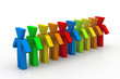 Group of people in row