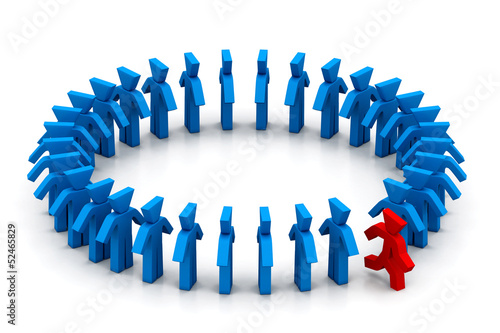 Illustration: standing Out From The Crowd.. standing Out From The Crowd..
