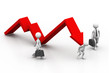 Man climb business arrow.