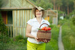  woman with vegetables harvest