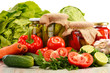 Photo: Composition with assorted organic vegetables Composition with assorted organic vegetables