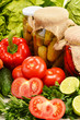 Photo: Composition with assorted organic vegetables Composition with assorted organic vegetables
