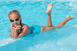 Photo: little girl in the swimming pool little girl in the swimming pool
