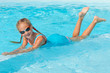 Photo: little girl in the swimming pool little girl in the swimming pool