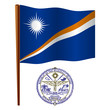 Vektor: marshall islands wavy flag marshall islands wavy flag