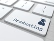Graduating Button - Education Concept.