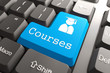 Keyboard with "Courses" Button.