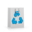 reusable shopping bag with recycle symbol