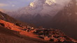 Himalayas on a sunset. Time Lapse.