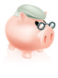 Vektor: Pension pig money box Pension pig money box