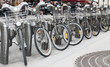 Bikes parking in a Paris street