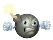 Vector: Angry cartoon bomb Angry cartoon bomb